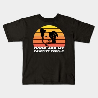 Dogs are my favorite people Kids T-Shirt